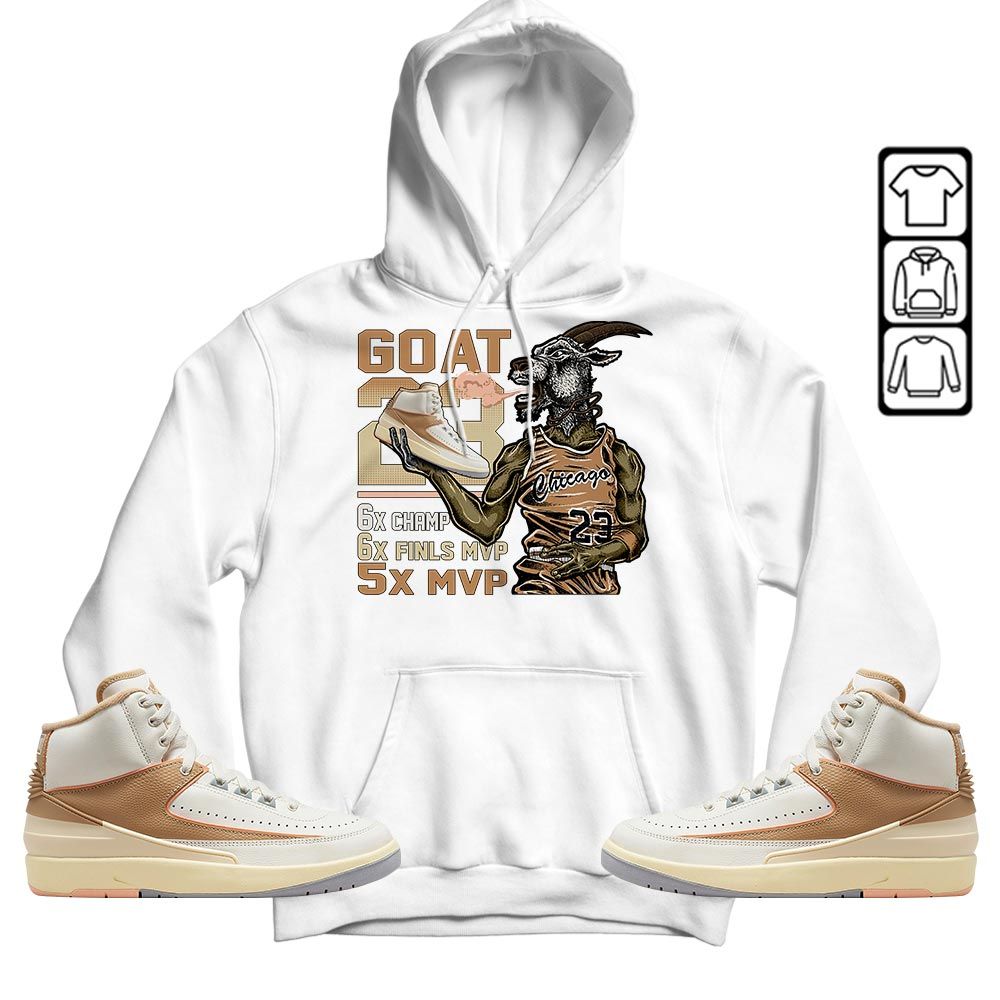 Goat MVP Sneaker Shirt Match Retro Craft 2s, Jordan 2 Craft MKO T-Shirt