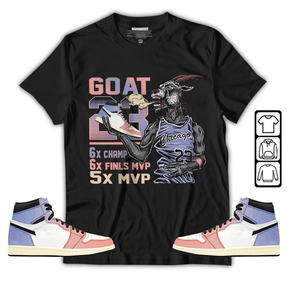 Goat MVP Sneaker Shirt Match Retro Skyline 1s, Jordan 1 High OG Skyline MKO T-Shirt