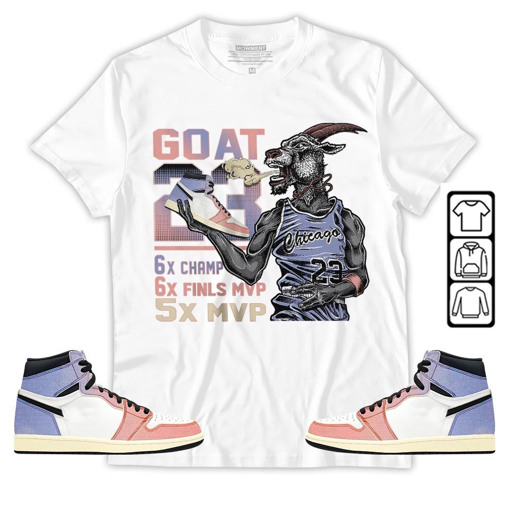 Goat MVP Sneaker Shirt Match Retro Skyline 1s, Jordan 1 High OG Skyline MKO T-Shirt Goat MVP Sneaker Shirt Match Retro Skyline 1s, Jordan 1 High OG Skyline MKO T-Shirt