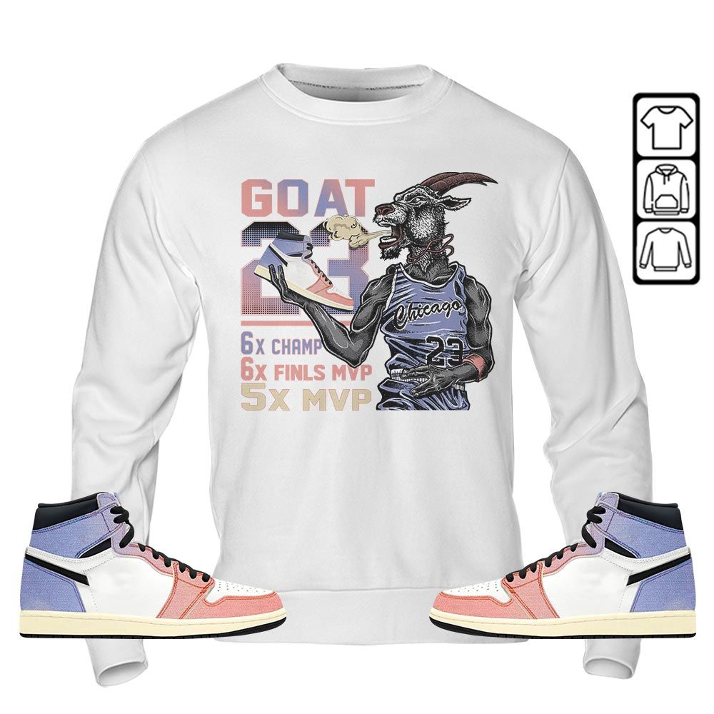 Goat MVP Sneaker Shirt Match Retro Skyline 1s, Jordan 1 High OG Skyline MKO T-Shirt Goat MVP Sneaker Shirt Match Retro Skyline 1s, Jordan 1 High OG Skyline MKO T-Shirt