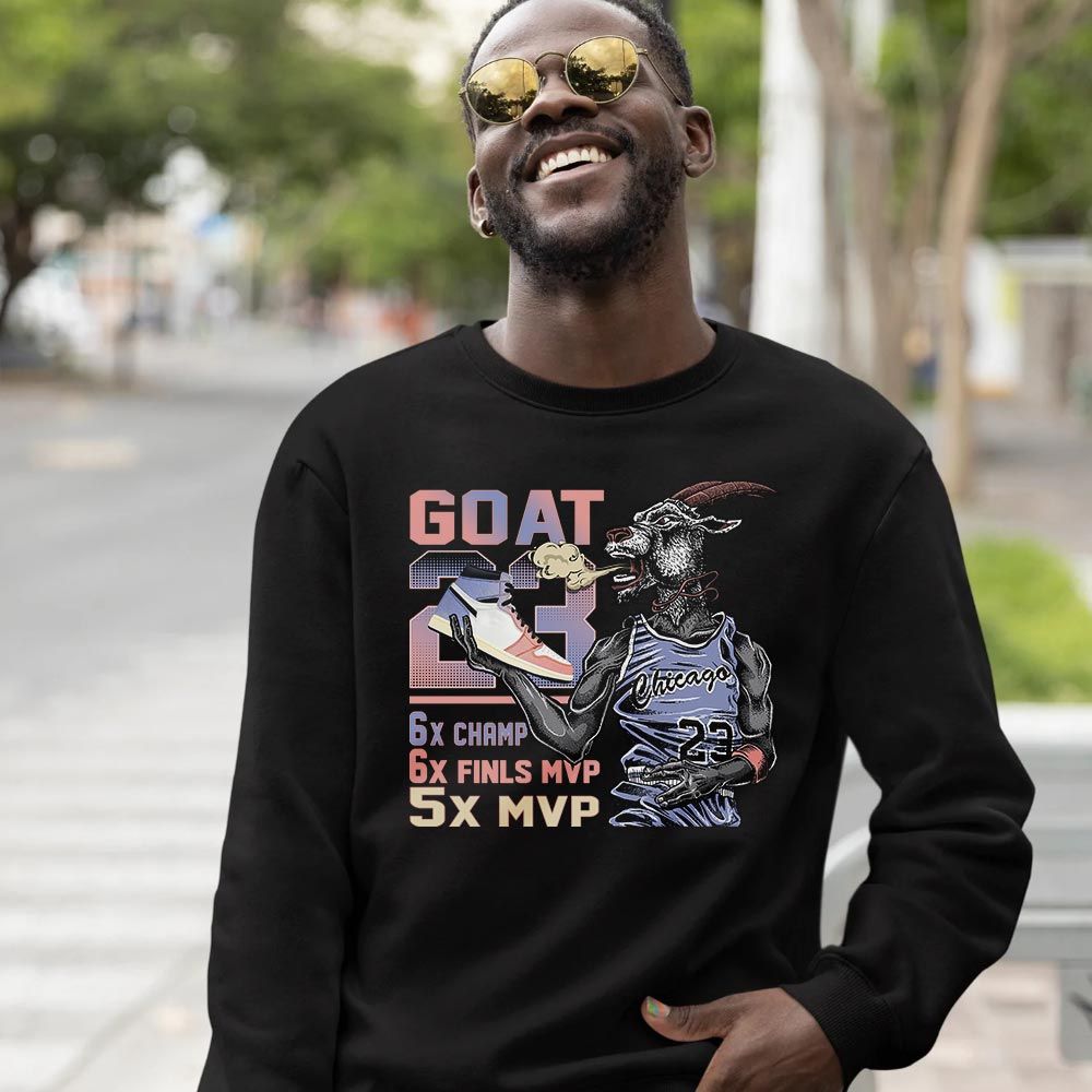 Goat MVP Sneaker Shirt Match Retro Skyline 1s, Jordan 1 High OG Skyline MKO T-Shirt Goat MVP Sneaker Shirt Match Retro Skyline 1s, Jordan 1 High OG Skyline MKO T-Shirt