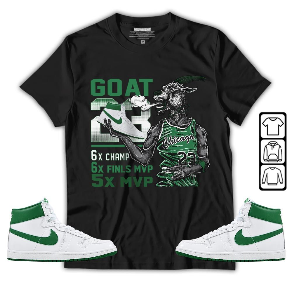 Goat MVP Sneaker Shirt Match SP Pine Green, Air Ship SP Pine Green MKO T-Shirt