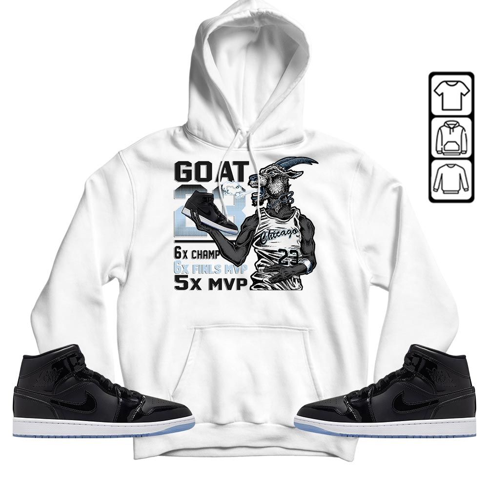 Goat MVP Sneaker Shirt Match Space Jam 1s, Jordan 1 Mid Space Jam MKO T-Shirt