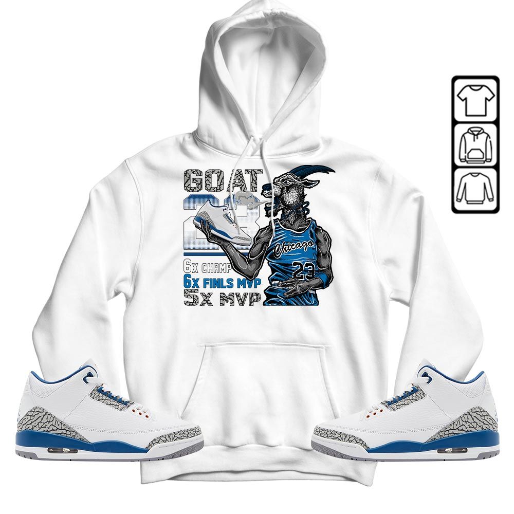 Goat MVP Sneaker Shirt Match Wizards 3s, Jordan Retro 3 Wizards MKO T-Shirt