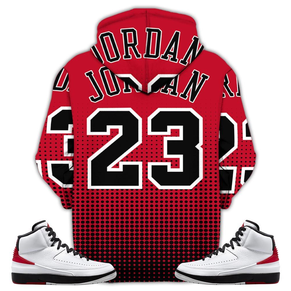 Goat Number 23 Sneaker Shirt Match 2 Chicago Varsity Red, Jordan Retro 2 Chicago Hoodie Sweatshirt Tee All Over Print MKO Shirt