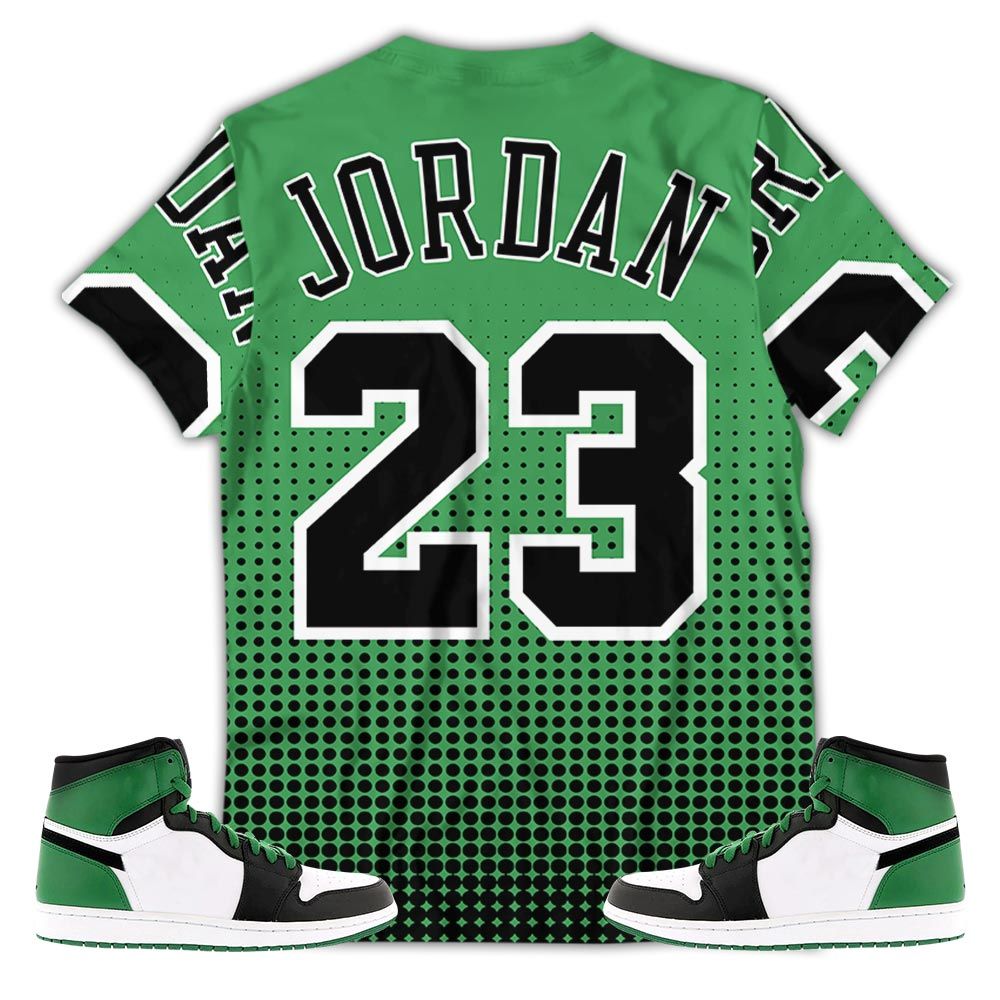 Goat Number 23 Sneaker Shirt Match Lucky Green 1S, Jordan 1 Lucky Green Hoodie Sweatshirt Tee All Over Print MKO Shirt