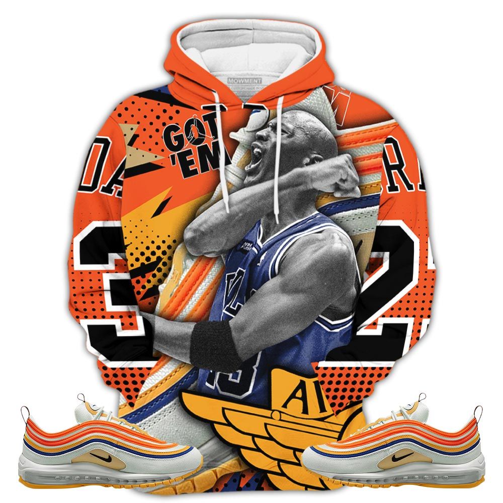 Goat Number 23 Sneaker Shirt Match Max 97 Frank Rudy, Air Max 97 Se Air Pressure Hoodie Sweatshirt Tee All Over Print MKO Shirt Goat Number 23 Sneaker Shirt Match Max 97 Frank Rudy, Air Max 97 Se Air Pressure Hoodie Sweatshirt Tee All Over Print MKO Shirt