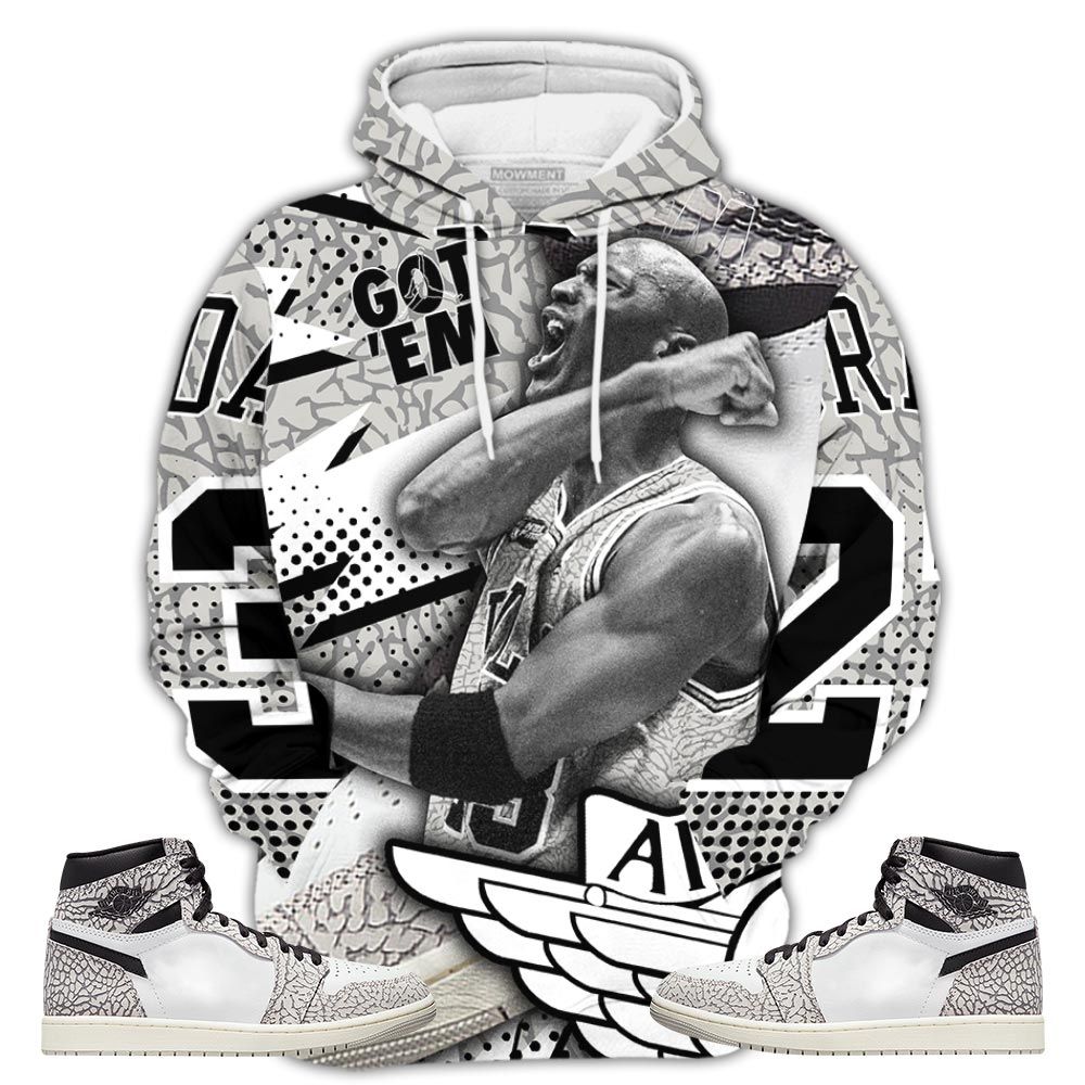 Goat Number 23 Sneaker Shirt Match Og Elephant 1S, Jordan 1 White Cement Hoodie Sweatshirt Tee All Over Print MKO Shirt Goat Number 23 Sneaker Shirt Match Og Elephant 1S, Jordan 1 White Cement Hoodie Sweatshirt Tee All Over Print MKO Shirt
