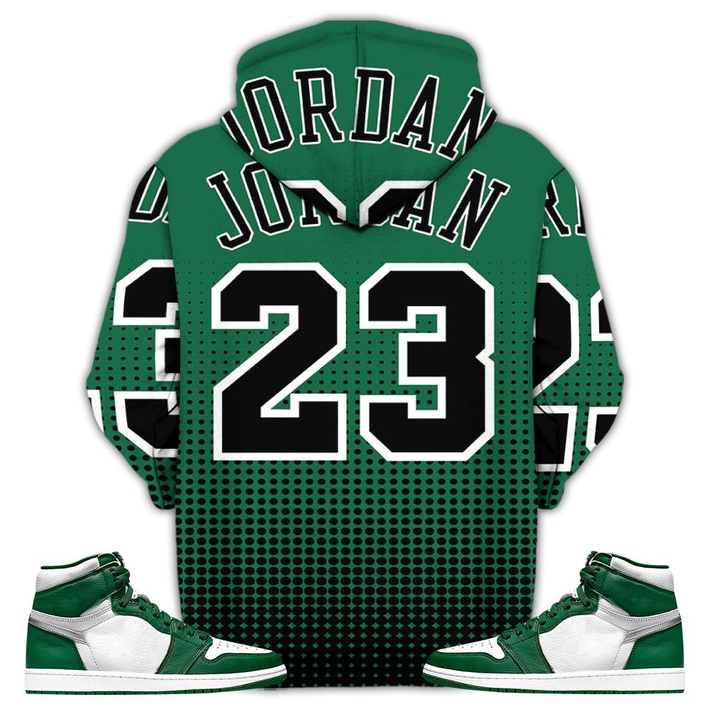 Goat Number 23 Sneaker Shirt Match Og Gorge Green 1S, Jordan 1 Retro High Gorge Green Hoodie Sweatshirt Tee All Over Print MKO Shirt