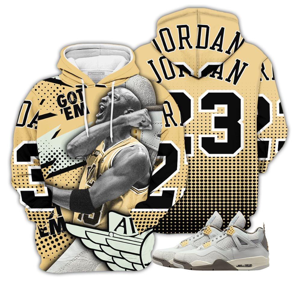 Goat Number 23 Sneaker Shirt Match Retro Craft 4S, Jordan 4 Craft Photon Dust Hoodie Sweatshirt Tee All Over Print MKO Shirt Goat Number 23 Sneaker Shirt Match Retro Craft 4S, Jordan 4 Craft Photon Dust Hoodie Sweatshirt Tee All Over Print MKO Shirt