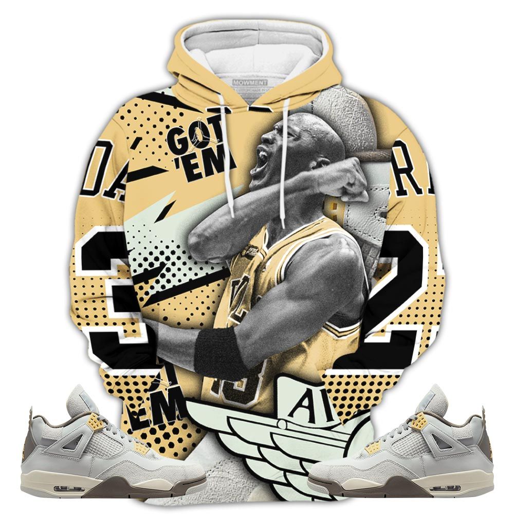 Goat Number 23 Sneaker Shirt Match Retro Craft 4S, Jordan 4 Craft Photon Dust Hoodie Sweatshirt Tee All Over Print MKO Shirt Goat Number 23 Sneaker Shirt Match Retro Craft 4S, Jordan 4 Craft Photon Dust Hoodie Sweatshirt Tee All Over Print MKO Shirt