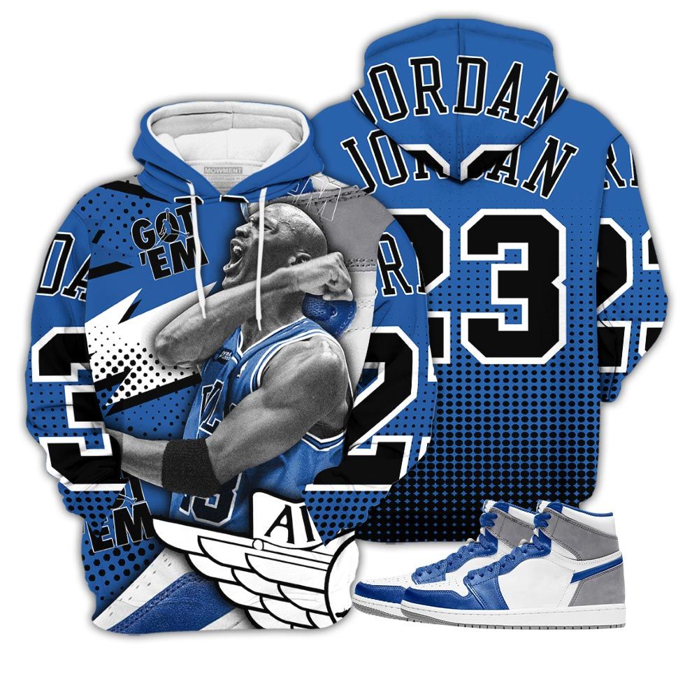 Goat Number 23 Sneaker Shirt Match True Blue 1S, Jordan 1 High Og True Blue Hoodie Sweatshirt Tee All Over Print MKO Shirt Goat Number 23 Sneaker Shirt Match True Blue 1S, Jordan 1 High Og True Blue Hoodie Sweatshirt Tee All Over Print MKO Shirt