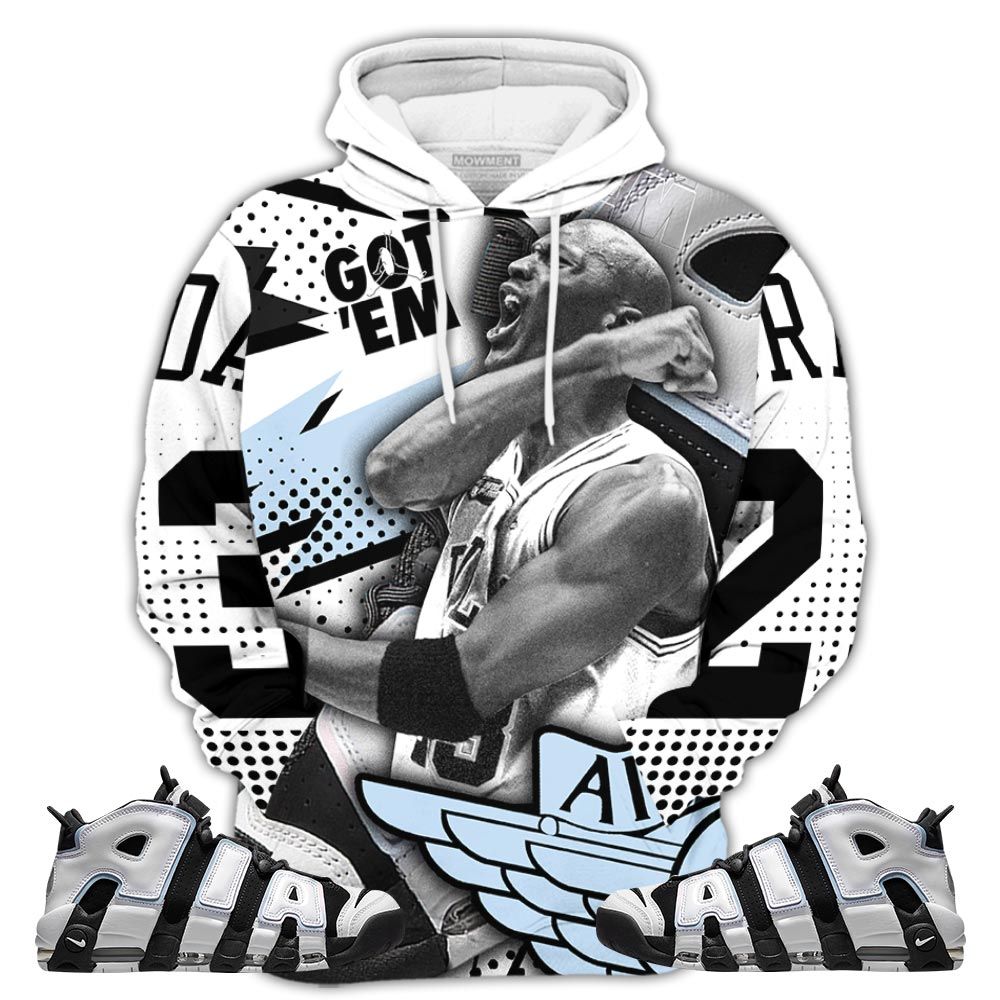 Goat Number 23 Sneaker Shirt Match Uptempo Cobalt Bliss, Air More Uptempo Cobalt Bliss Hoodie Sweatshirt Tee All Over Print MKO Shirt