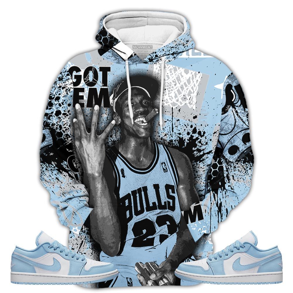 Got Em Basketball Sneaker Shirt Match 1 Low Gets Icy, Jordan 1 Low Ice Blue Hoodie Sweatshirt Tee All Over Print MKO Shirt Got Em Basketball Sneaker Shirt Match 1 Low Gets Icy, Jordan 1 Low Ice Blue Hoodie Sweatshirt Tee All Over Print MKO Shirt