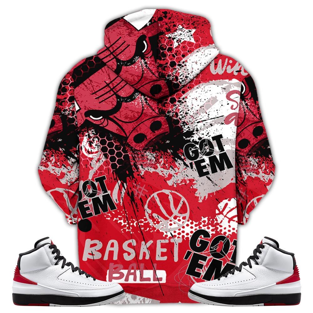 Got Em Basketball Sneaker Shirt Match 2 Chicago Varsity Red, Jordan Retro 2 Chicago Hoodie Sweatshirt Tee All Over Print MKO Shirt