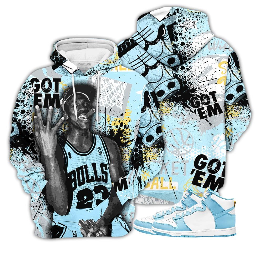 Got Em Basketball Sneaker Shirt Match Dunk High Blue Chill, Dunk High Homer Simpson Hoodie Sweatshirt Tee All Over Print MKO Shirt