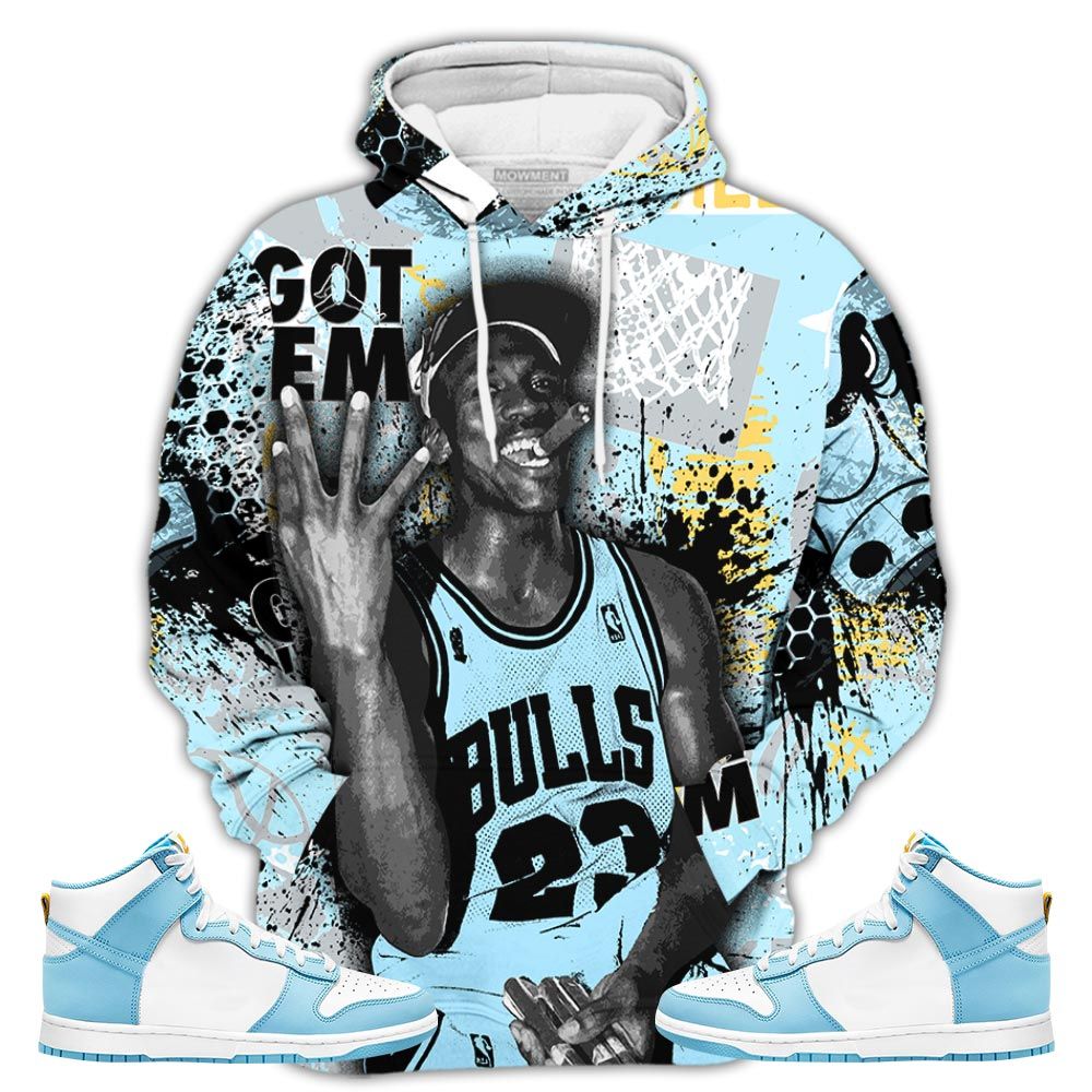 Got Em Basketball Sneaker Shirt Match Dunk High Blue Chill, Dunk High Homer Simpson Hoodie Sweatshirt Tee All Over Print MKO Shirt