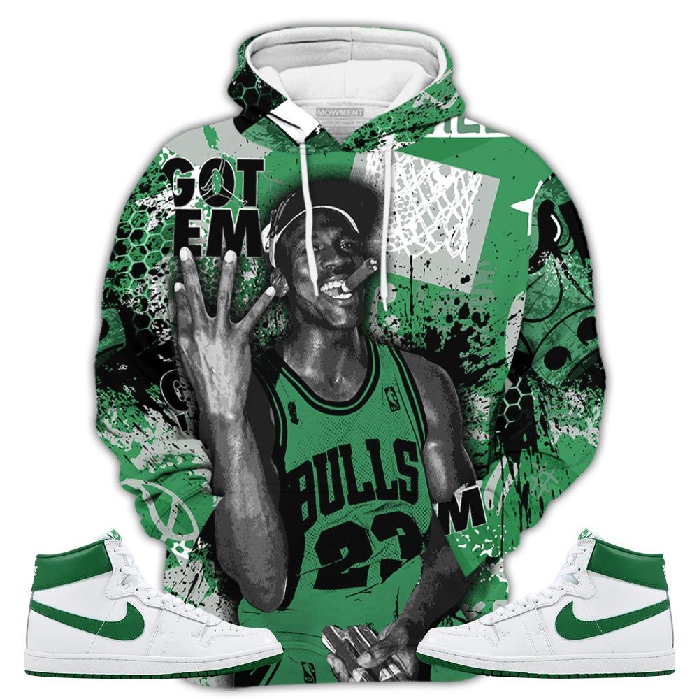 Got Em Basketball Sneaker Shirt Match Golf Sp Pine Green, Air Ship Sp Pine Green Hoodie Sweatshirt Tee All Over Print MKO Shirt