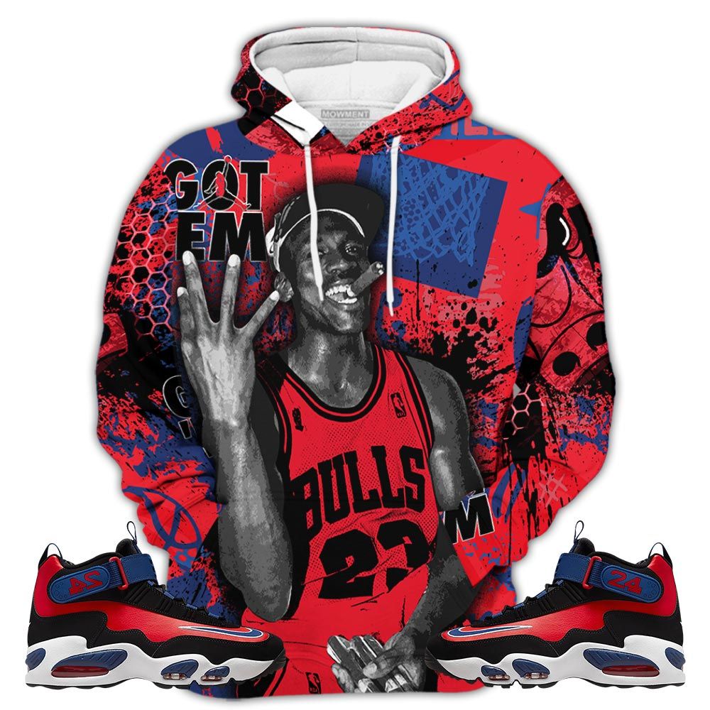 Got Em Basketball Sneaker Shirt Match Max 1 Navy Red Black, Air Griffey Max 1 Black Red Navy Blue Hoodie Sweatshirt Tee All Over Print MKO Shirt