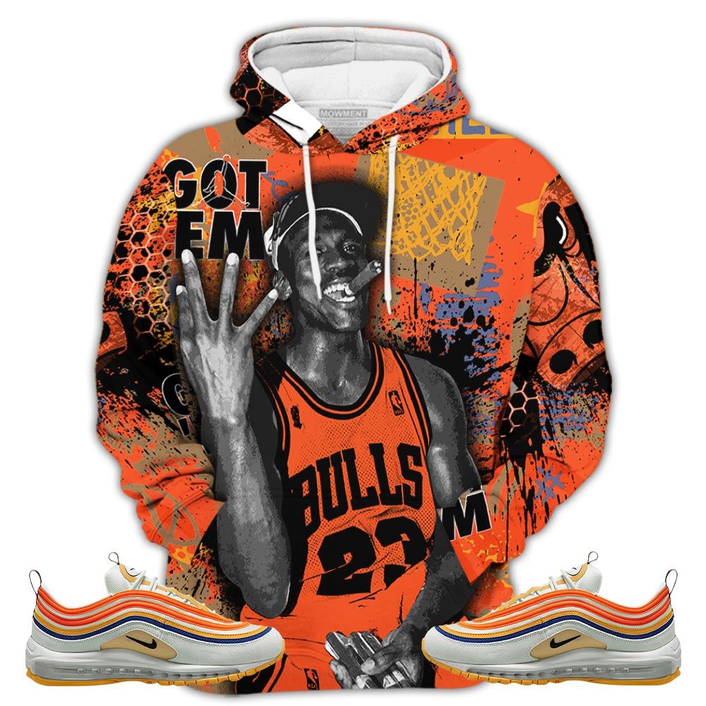 Got Em Basketball Sneaker Shirt Match Max 97 Frank Rudy, Air Max 97 Se Air Pressure Hoodie Sweatshirt Tee All Over Print MKO Shirt