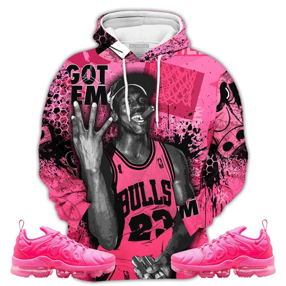 Got Em Basketball Sneaker Shirt Match Plus Triple Pink, Air Vapormax Plus Triple Pink Hoodie Sweatshirt Tee All Over Print MKO Shirt