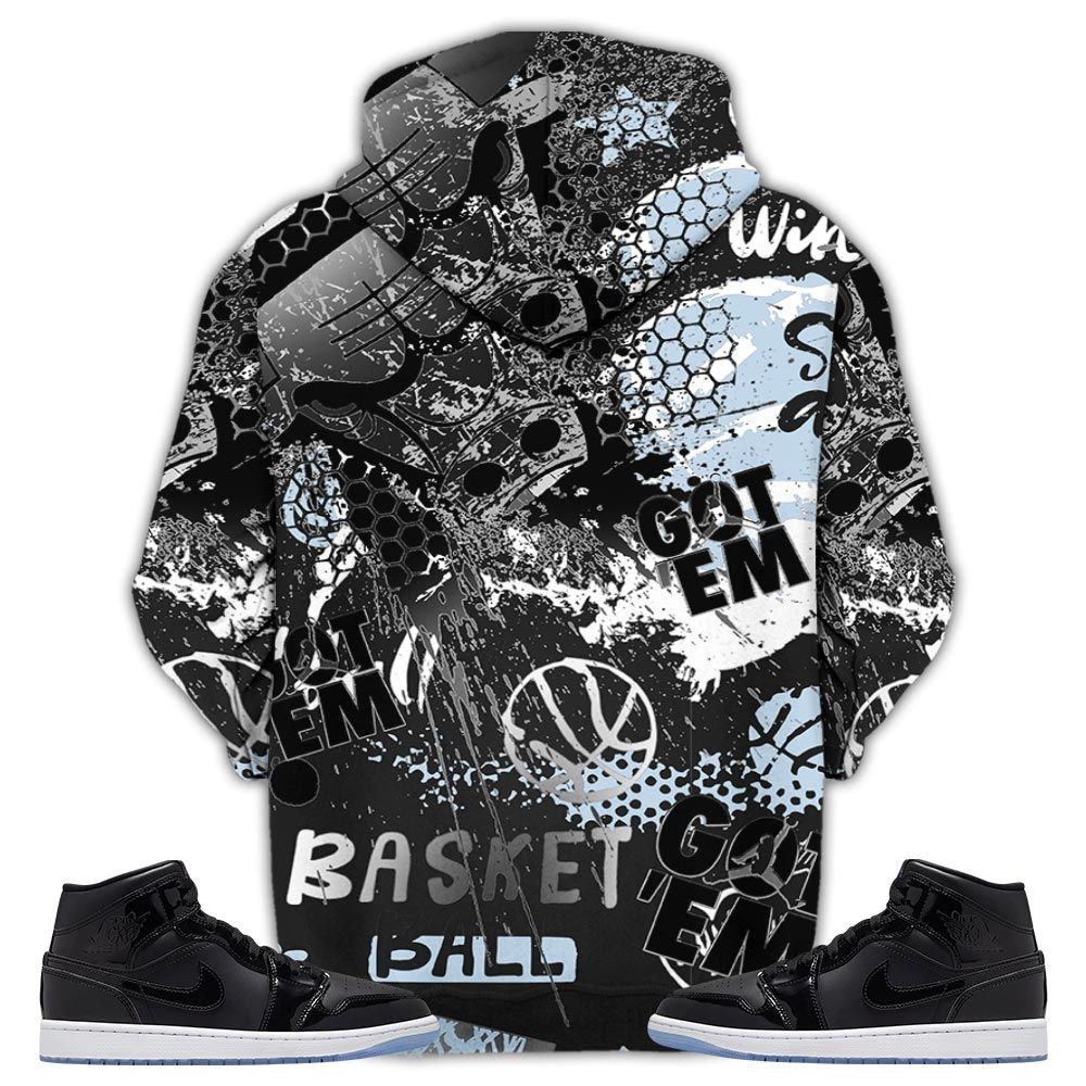 Got Em Basketball Sneaker Shirt Match Space Jam 1S, Jordan 1 Mid Space Jam Hoodie Sweatshirt Tee All Over Print MKO Shirt