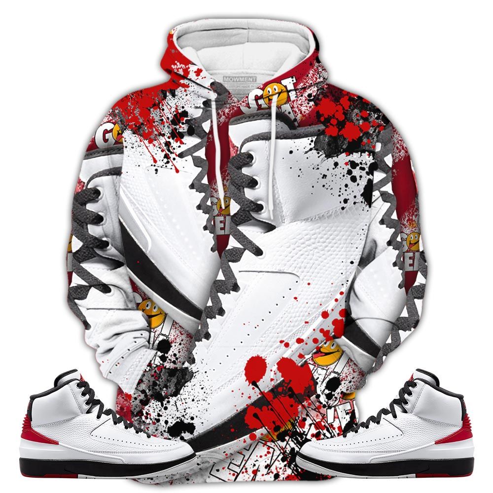 Got Em Jordan Drip Sneaker Shirt Match 2 Chicago Varsity Red, Jordan Retro 2 Chicago Hoodie Sweatshirt Tee All Over Print MKO Shirt