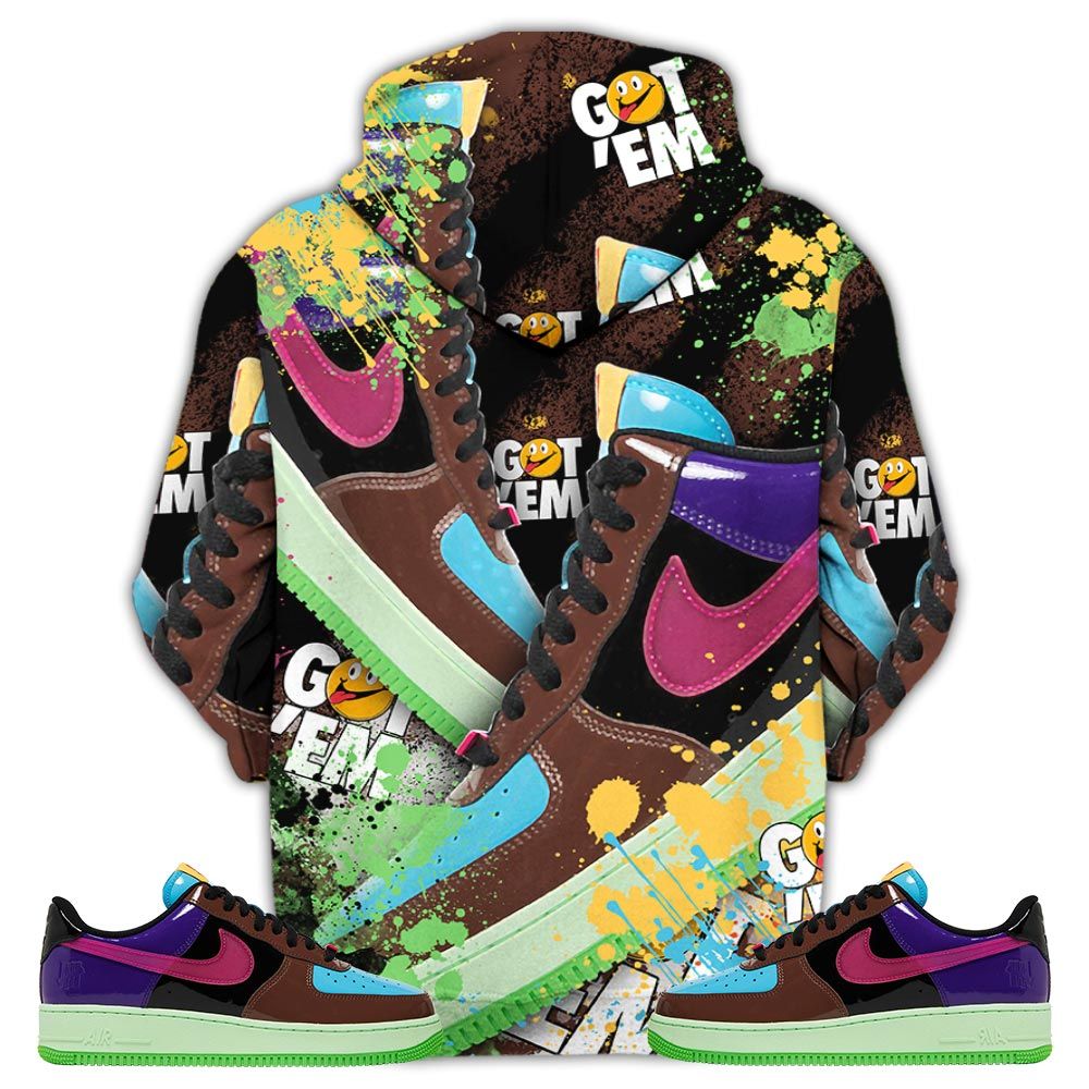 Got Em Jordan Drip Sneaker Shirt Match Af 1 Low Sp Pink Prime, Air Force 1 Undefeated Pink Prime Hoodie Sweatshirt Tee All Over Print MKO Shirt
