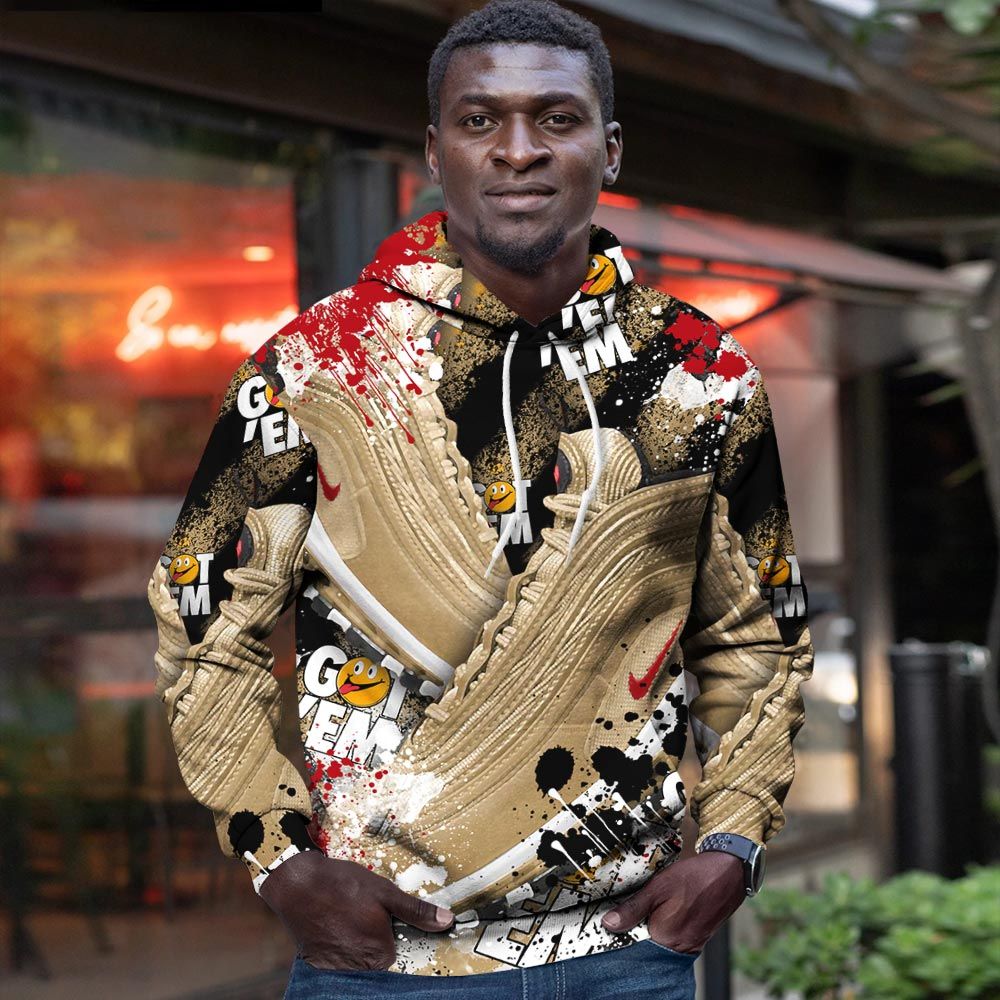 Got Em Jordan Drip Sneaker Shirt Match Air Max 97 Metallic Gold, Air Max 97 Gold Bullet Hoodie Sweatshirt Tee All Over Print MKO Shirt Got Em Jordan Drip Sneaker Shirt Match Air Max 97 Metallic Gold, Air Max 97 Gold Bullet Hoodie Sweatshirt Tee All Over Print MKO Shirt