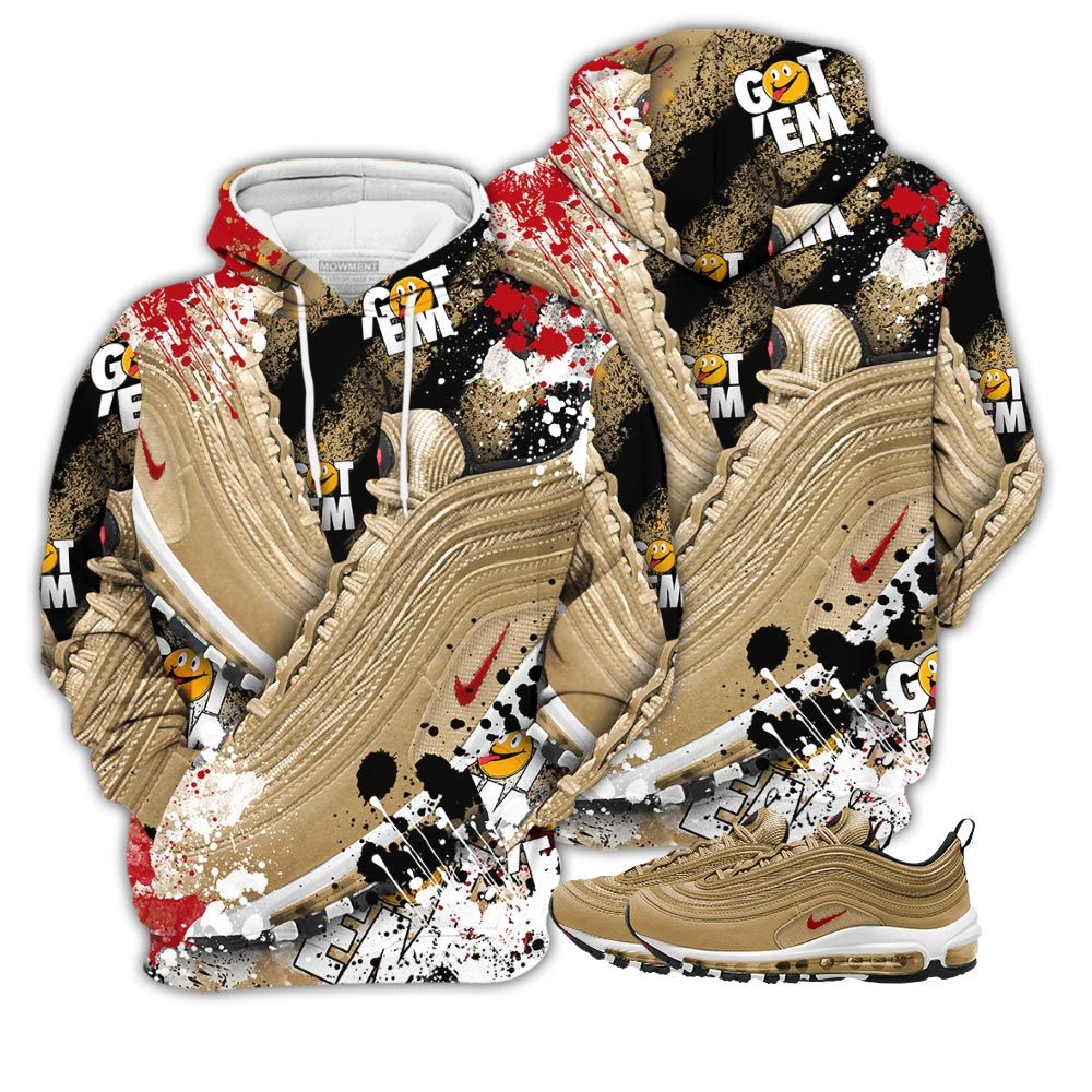 Got Em Jordan Drip Sneaker Shirt Match Air Max 97 Metallic Gold, Air Max 97 Gold Bullet Hoodie Sweatshirt Tee All Over Print MKO Shirt Got Em Jordan Drip Sneaker Shirt Match Air Max 97 Metallic Gold, Air Max 97 Gold Bullet Hoodie Sweatshirt Tee All Over Print MKO Shirt