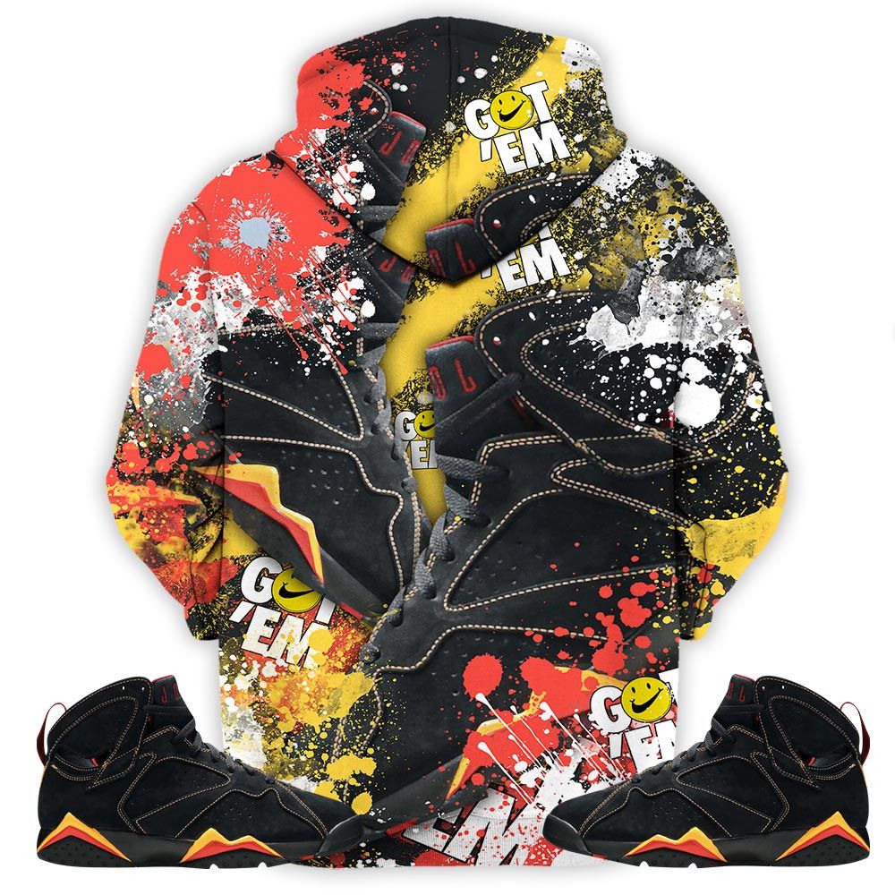 Got Em Jordan Drip Sneaker Shirt Match Citrus 7S, Jordan 7 Retro Citrus Hoodie Sweatshirt Tee All Over Print MKO Shirt