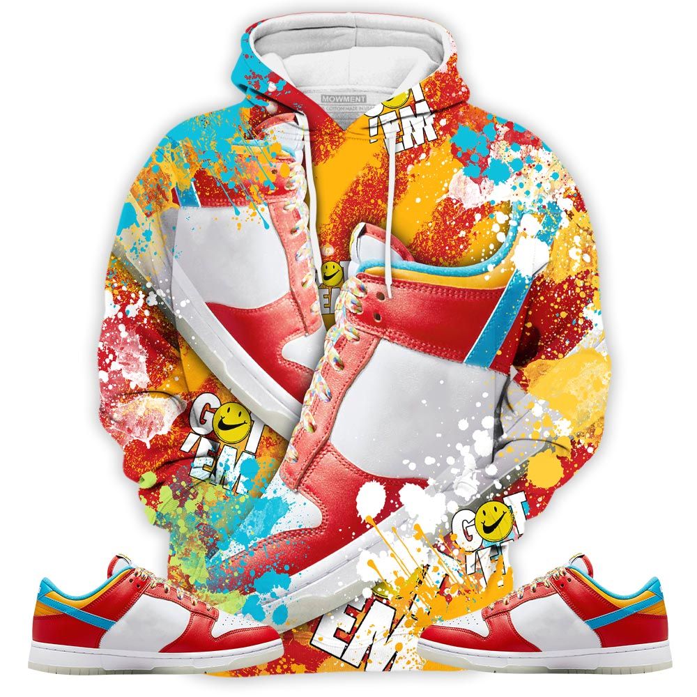 Got Em Jordan Drip Sneaker Shirt Match Fruity Pebbles Shoes, Dunk Low Fruity Pebbles Hoodie Sweatshirt Tee All Over Print MKO Shirt Got Em Jordan Drip Sneaker Shirt Match Fruity Pebbles Shoes, Dunk Low Fruity Pebbles Hoodie Sweatshirt Tee All Over Print MKO Shirt