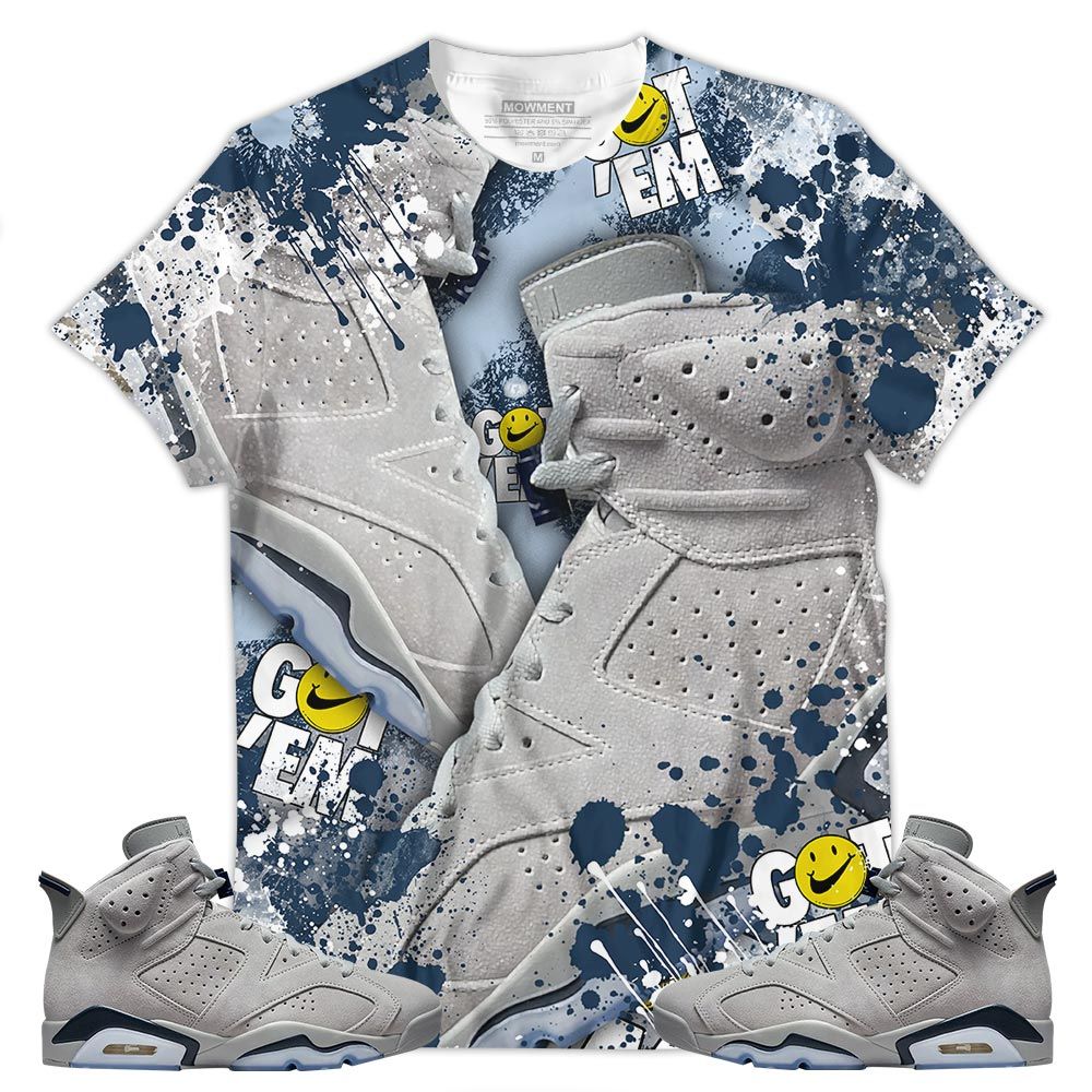 Got Em Jordan Drip Sneaker Shirt Match Georgetown 6S, Jordan 6 Retro Georgetown Hoodie Sweatshirt Tee All Over Print MKO Shirt Got Em Jordan Drip Sneaker Shirt Match Georgetown 6S, Jordan 6 Retro Georgetown Hoodie Sweatshirt Tee All Over Print MKO Shirt