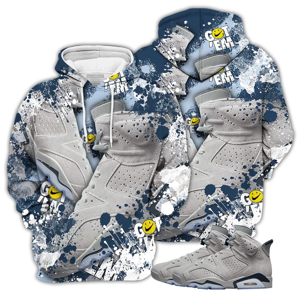 Got Em Jordan Drip Sneaker Shirt Match Georgetown 6S, Jordan 6 Retro Georgetown Hoodie Sweatshirt Tee All Over Print MKO Shirt Got Em Jordan Drip Sneaker Shirt Match Georgetown 6S, Jordan 6 Retro Georgetown Hoodie Sweatshirt Tee All Over Print MKO Shirt