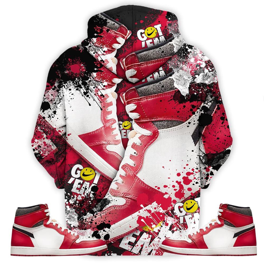 Got Em Jordan Drip Sneaker Shirt Match High Og Chicago 1S, Jordan 1 Lost Found Chicago Hoodie Sweatshirt Tee All Over Print MKO Shirt