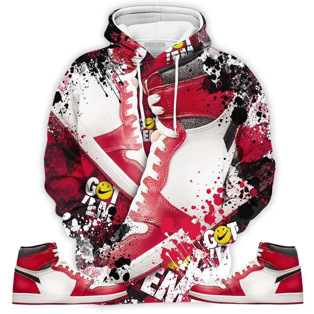 Got Em Jordan Drip Sneaker Shirt Match High Og Chicago 1S, Jordan 1 Lost Found Chicago Hoodie Sweatshirt Tee All Over Print MKO Shirt
