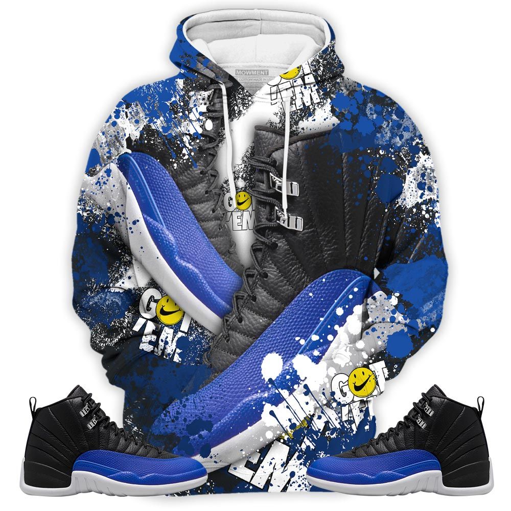 Got Em Jordan Drip Sneaker Shirt Match Hyper Royal 12S, Jordan 12 Hyper Royal Hoodie Sweatshirt Tee All Over Print MKO Shirt Got Em Jordan Drip Sneaker Shirt Match Hyper Royal 12S, Jordan 12 Hyper Royal Hoodie Sweatshirt Tee All Over Print MKO Shirt