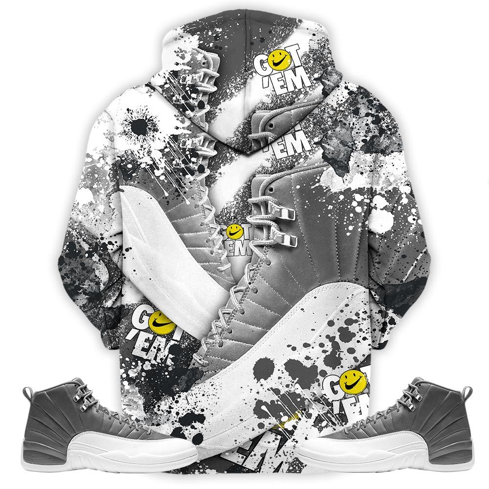 Got Em Jordan Drip Sneaker Shirt Match Retro Stealth 12S, Jordan 12 Retro Stealth Hoodie Sweatshirt Tee All Over Print MKO Shirt
