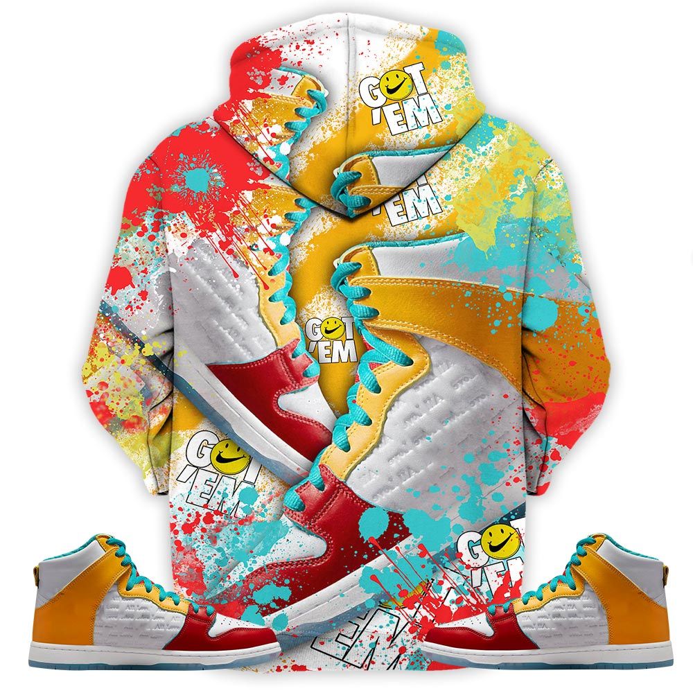 Got Em Jordan Drip Sneaker Shirt Match Sb Dunk Froskate, Sb Dunk High All Love No Hate Hoodie Sweatshirt Tee All Over Print MKO Shirt