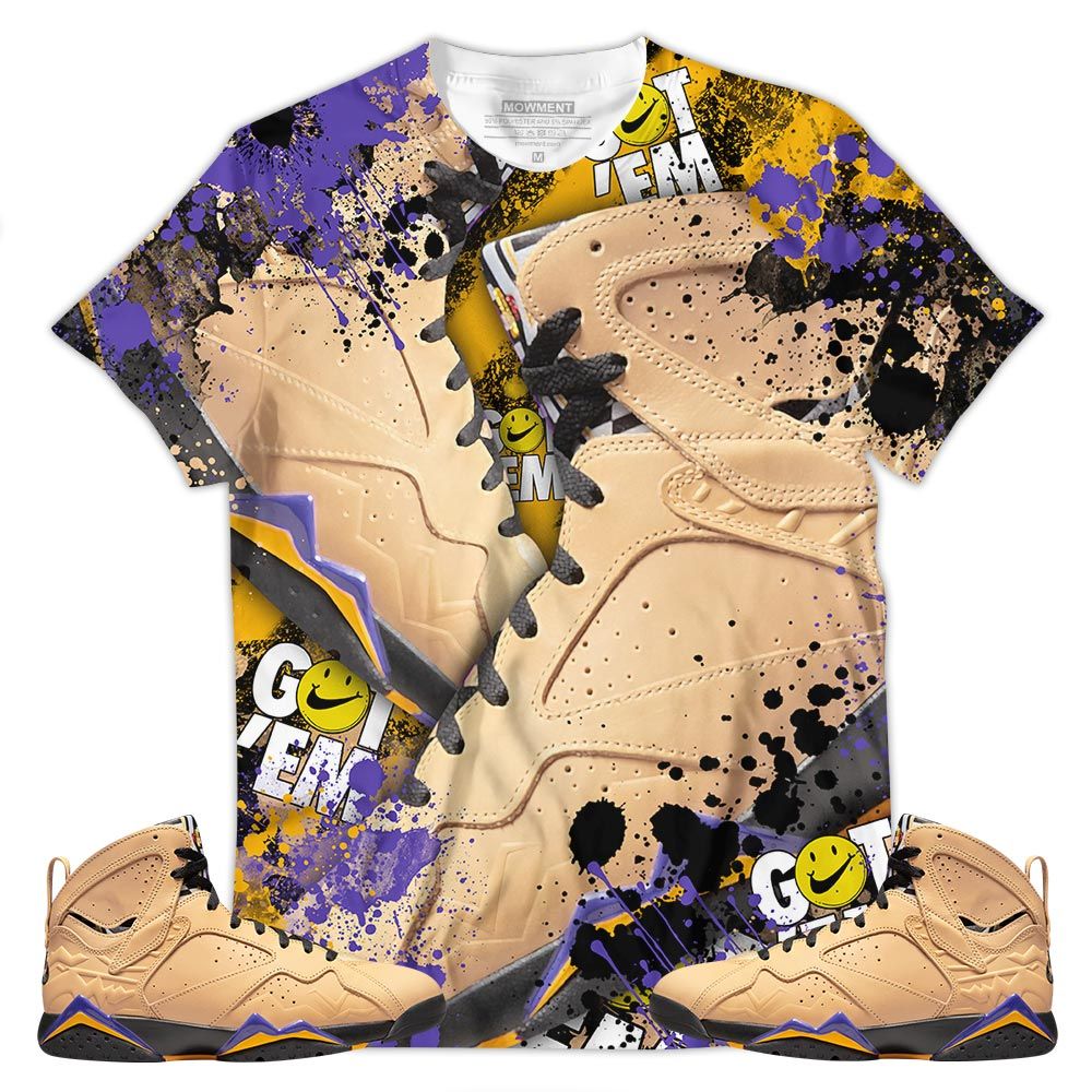 Got Em Jordan Drip Sneaker Shirt Match Vachetta Tan 7S, Jordan 7 Se Afrobeats Hoodie Sweatshirt Tee All Over Print MKO Shirt