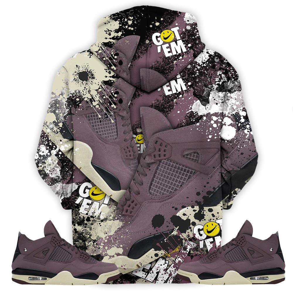 Got Em Jordan Drip Sneaker Shirt Match Violet Ore 4S, Jordan 4 A Ma Maniere Violet Ore Hoodie Sweatshirt Tee All Over Print MKO Shirt