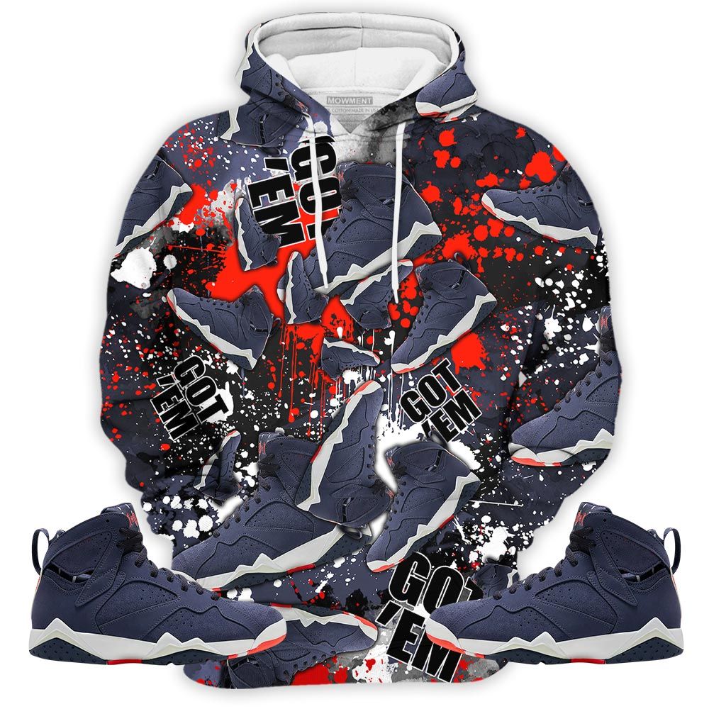 Got Em Jordan Sneaker Shirt Match 7 Neutral Indigo, Jordan 7 Quai 54 Hoodie Sweatshirt Tee All Over Print MKO Shirt Got Em Jordan Sneaker Shirt Match 7 Neutral Indigo, Jordan 7 Quai 54 Hoodie Sweatshirt Tee All Over Print MKO Shirt
