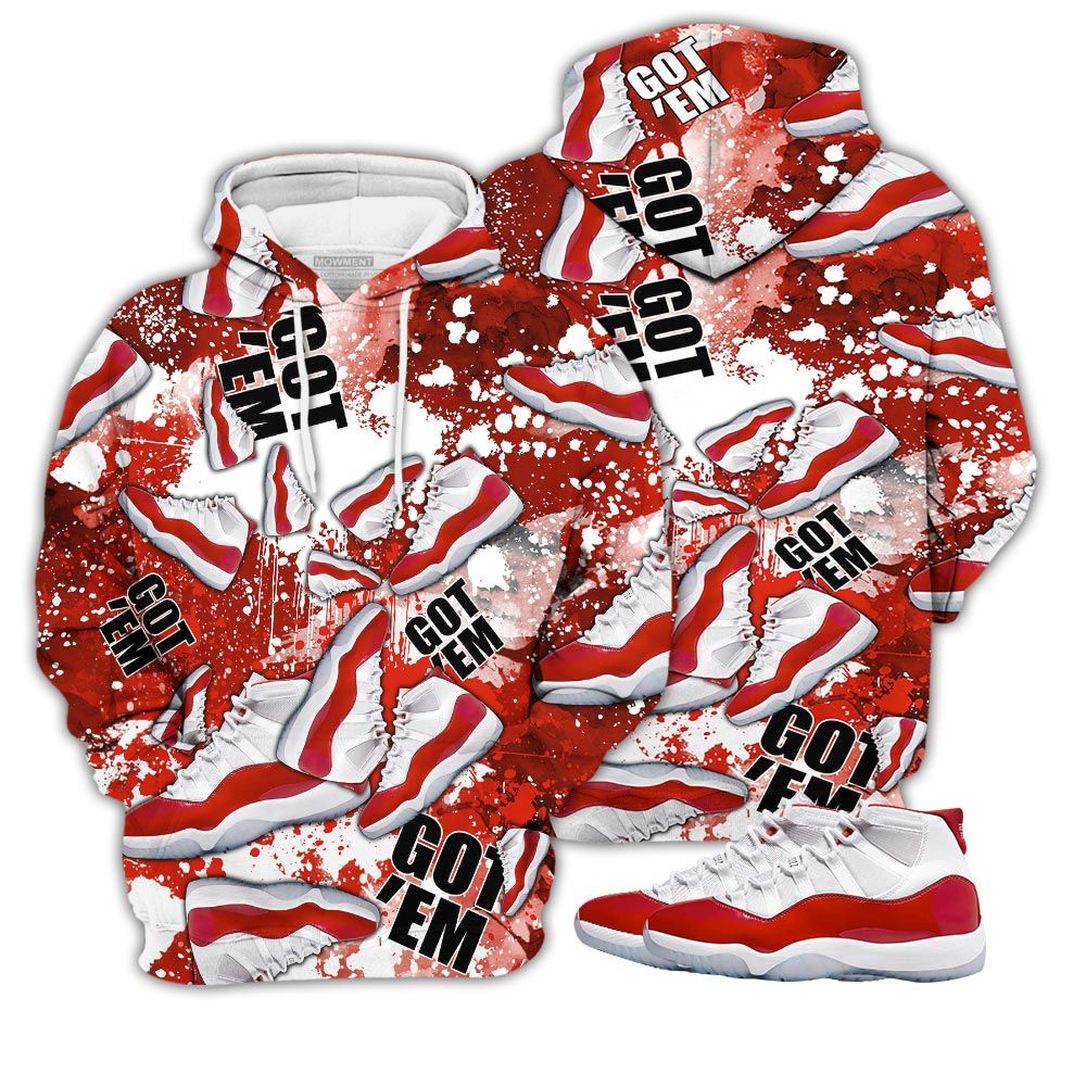 Got Em Jordan Sneaker Shirt Match Cherry 11S, Jordan 11 Retro Cherry Hoodie Sweatshirt Tee All Over Print MKO Shirt Got Em Jordan Sneaker Shirt Match Cherry 11S, Jordan 11 Retro Cherry Hoodie Sweatshirt Tee All Over Print MKO Shirt