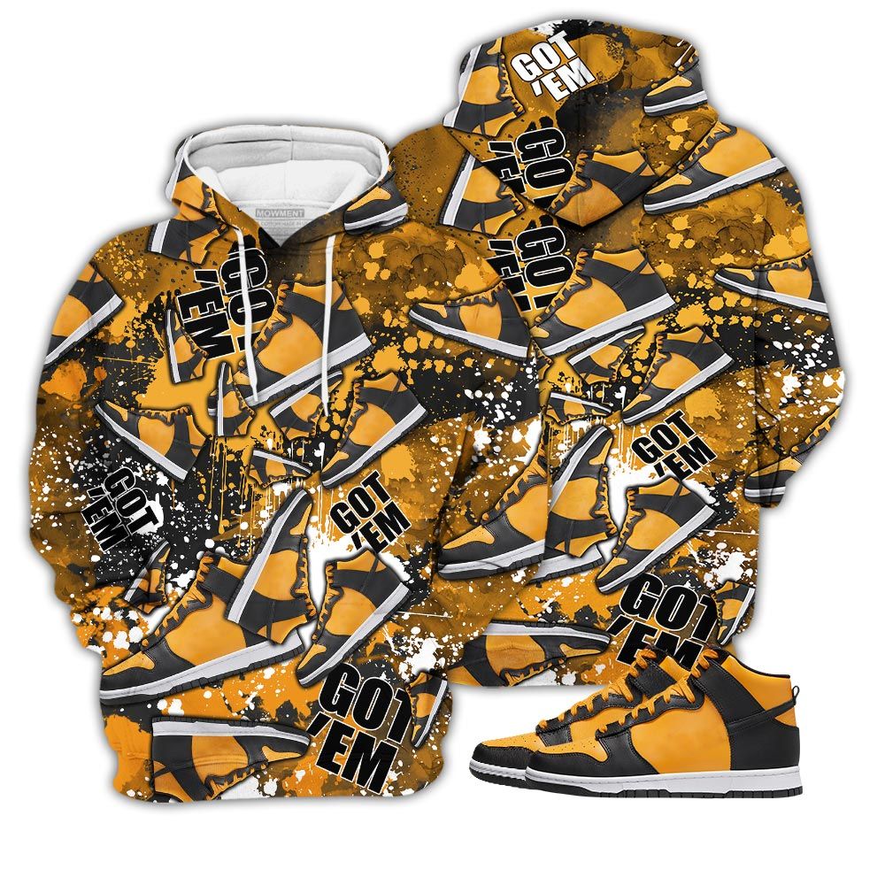 Got Em Jordan Sneaker Shirt Match Dunk Reverse Goldenrod, Dunk High Bruce Lee Hoodie Sweatshirt Tee All Over Print MKO Shirt Got Em Jordan Sneaker Shirt Match Dunk Reverse Goldenrod, Dunk High Bruce Lee Hoodie Sweatshirt Tee All Over Print MKO Shirt