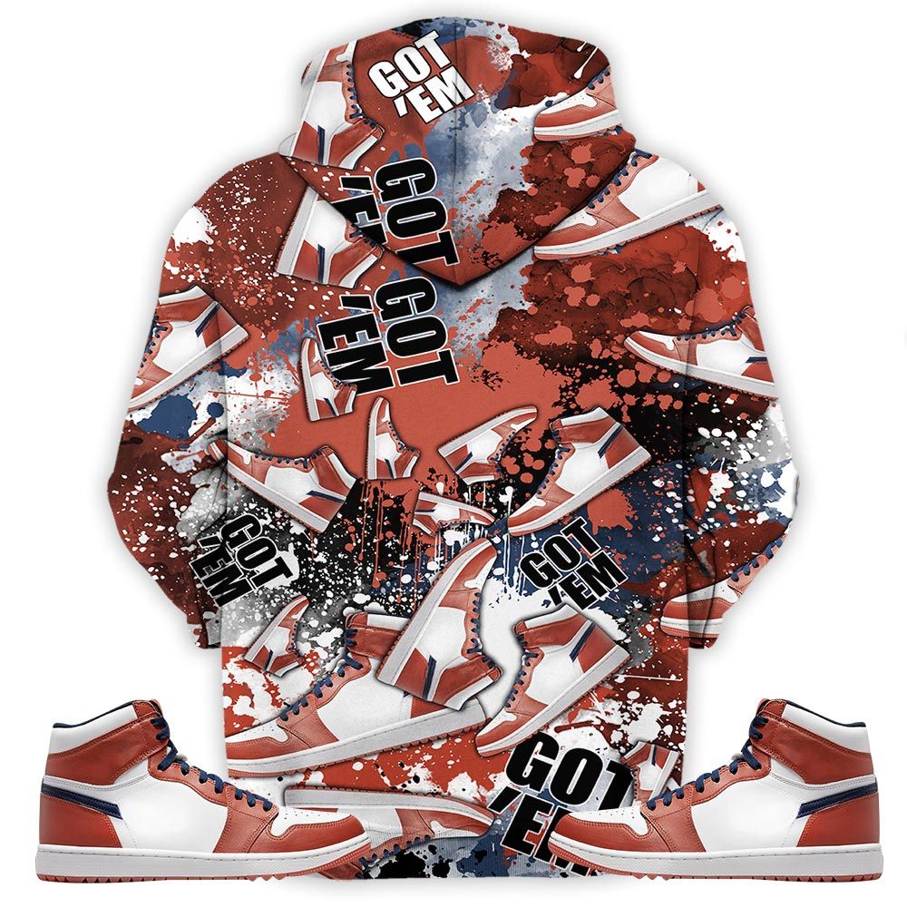 Got Em Jordan Sneaker Shirt Match Eastside Golf 1S, Jordan 1 High Eastside Golf Hoodie Sweatshirt Tee All Over Print MKO Shirt