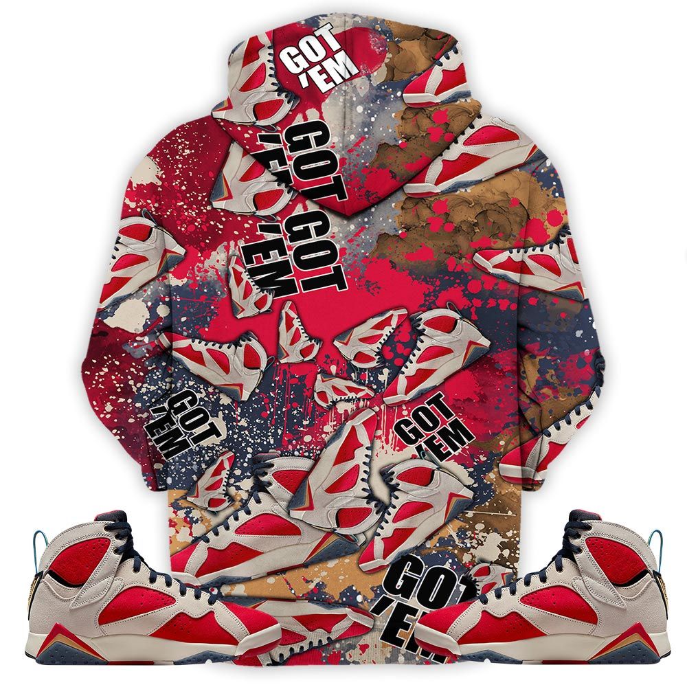Got Em Jordan Sneaker Shirt Match Trophy Room 7S, Jordan 7 Trophy Room Hoodie Sweatshirt Tee All Over Print MKO Shirt