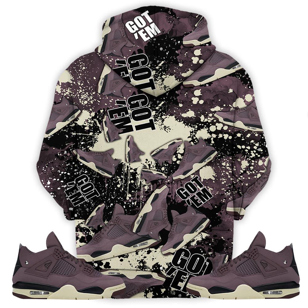 Got Em Jordan Sneaker Shirt Match Violet Ore 4S, Jordan 4 A Ma Maniere Violet Ore Hoodie Sweatshirt Tee All Over Print MKO Shirt