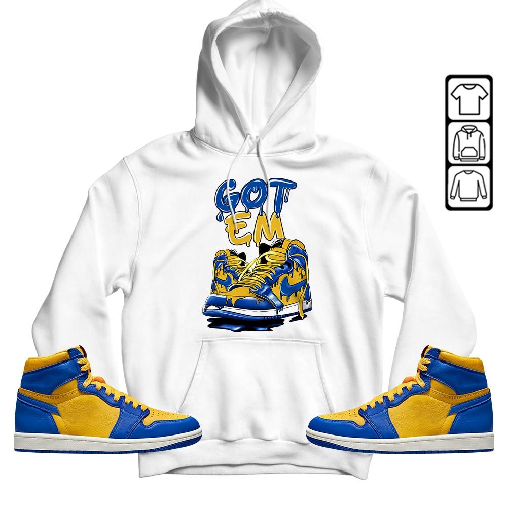 Got Em Shoe Dripping Sneaker Shirt Match 2023 Laney 1s, Jordan 1 Retro High Laney MKO T-Shirt