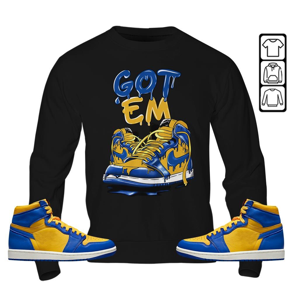 Got Em Shoe Dripping Sneaker Shirt Match 2023 Laney 1s, Jordan 1 Retro High Laney MKO T-Shirt Got Em Shoe Dripping Sneaker Shirt Match 2023 Laney 1s, Jordan 1 Retro High Laney MKO T-Shirt