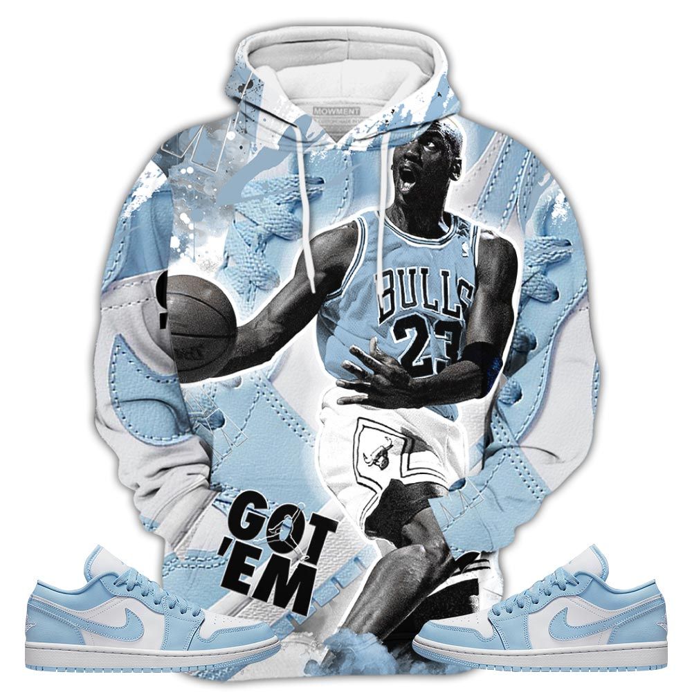 Got Em Shoes Goat Sneaker Shirt Match 1 Low Gets Icy, Jordan 1 Low Ice Blue Hoodie Sweatshirt Tee All Over Print MKO Shirt Got Em Shoes Goat Sneaker Shirt Match 1 Low Gets Icy, Jordan 1 Low Ice Blue Hoodie Sweatshirt Tee All Over Print MKO Shirt